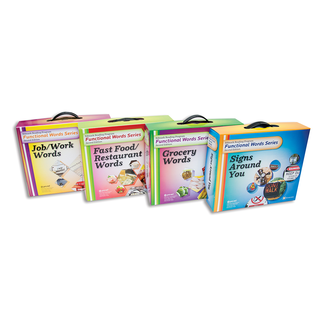 The Edmark Reading Program Functional Words Series 2nd Edition teaches 400 functional sight words to students with various learning differences. Students with #autismspectrumdisorder, #developmentaldelay, #intellectualdisability, & more will benefit. bit.ly/3R3IkVz