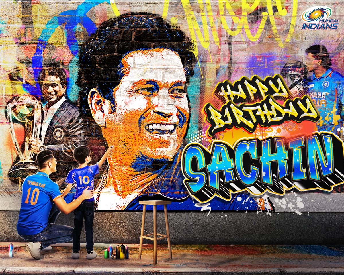 Happy Birthday Sachin Tendulkar! 🎈 Your cricket journey has inspired us all. Here's to another year of greatness! 

#SachinTendulkar #MasterBlaster #Icon #Legend