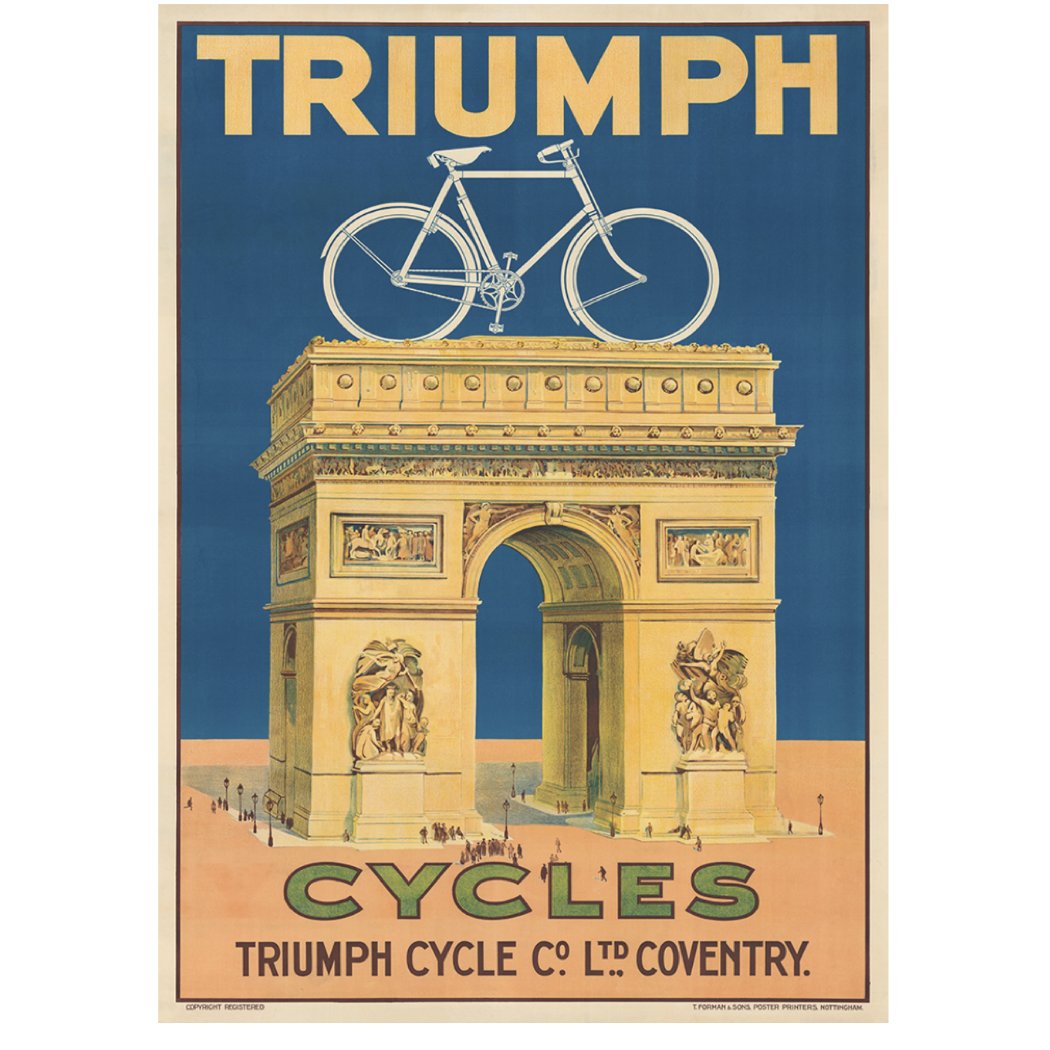 Triumph Vintage Bicycle Poster Prints