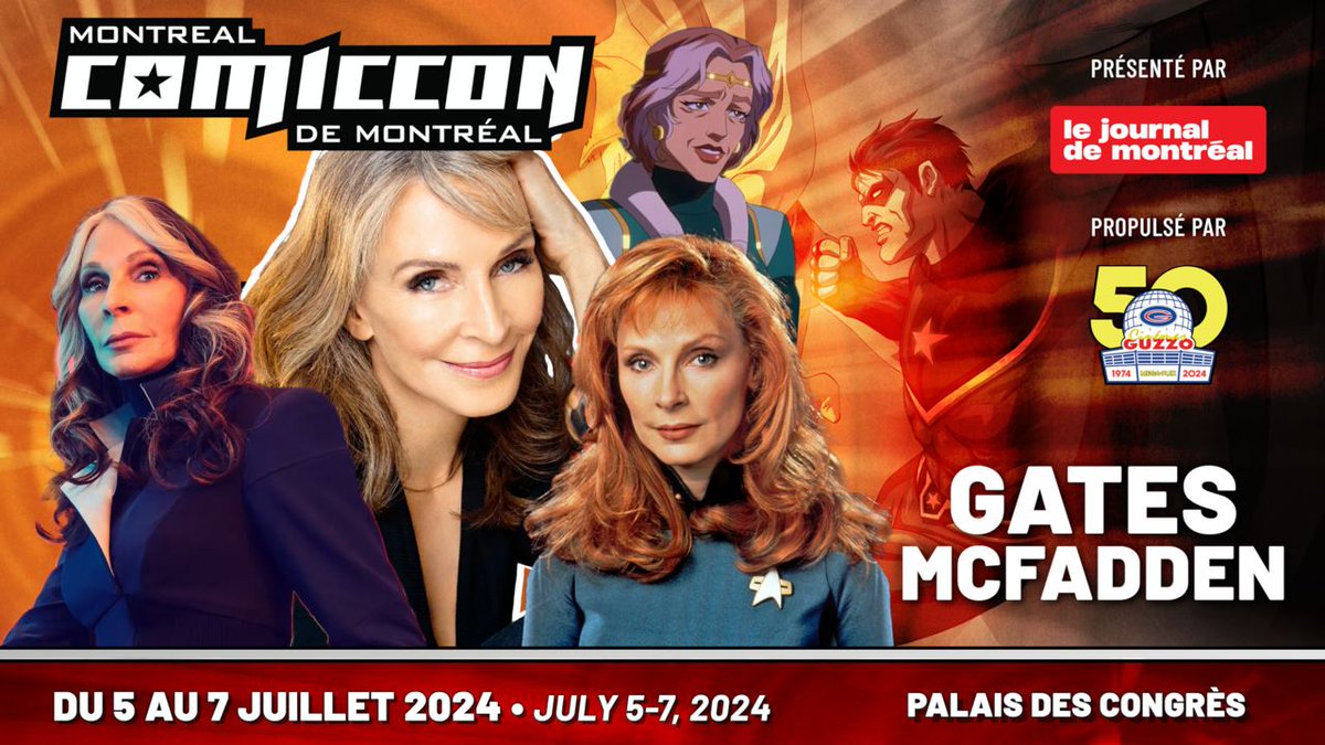 🖖Nouvelle invitée/New Guest! Gates McFadden au Comiccon du 5 au 7 juillet/at Montreal Comiccon July 5 to 7, 2024! 🎟️: montrealcomiccon.com #startrek #montrealcomiccon2024 #montrealcomiccon