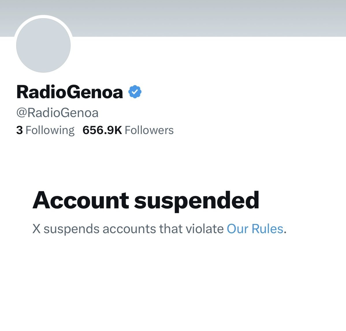 Radio Genoa was suspended for accurately exposing the consequences of mass migration on native Western countries. That's all there is.