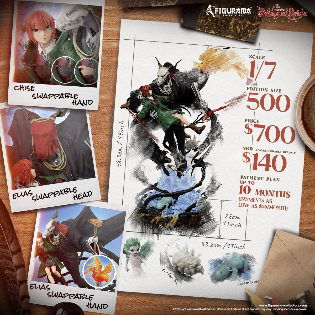 🧚‍♂️ FULL DETAILS REVEAL 🧚‍♂️ JOIN THE WISHLIST: tinyurl.com/FIGIBRIDE The Fae have heard you and want to help you unlock the full details for The Ancient Magus' Bride statue. Series: Elite FigumiZ Edition Size: 500 Retail Price : $700 more details: tinyurl.com/FIGIBRIDE