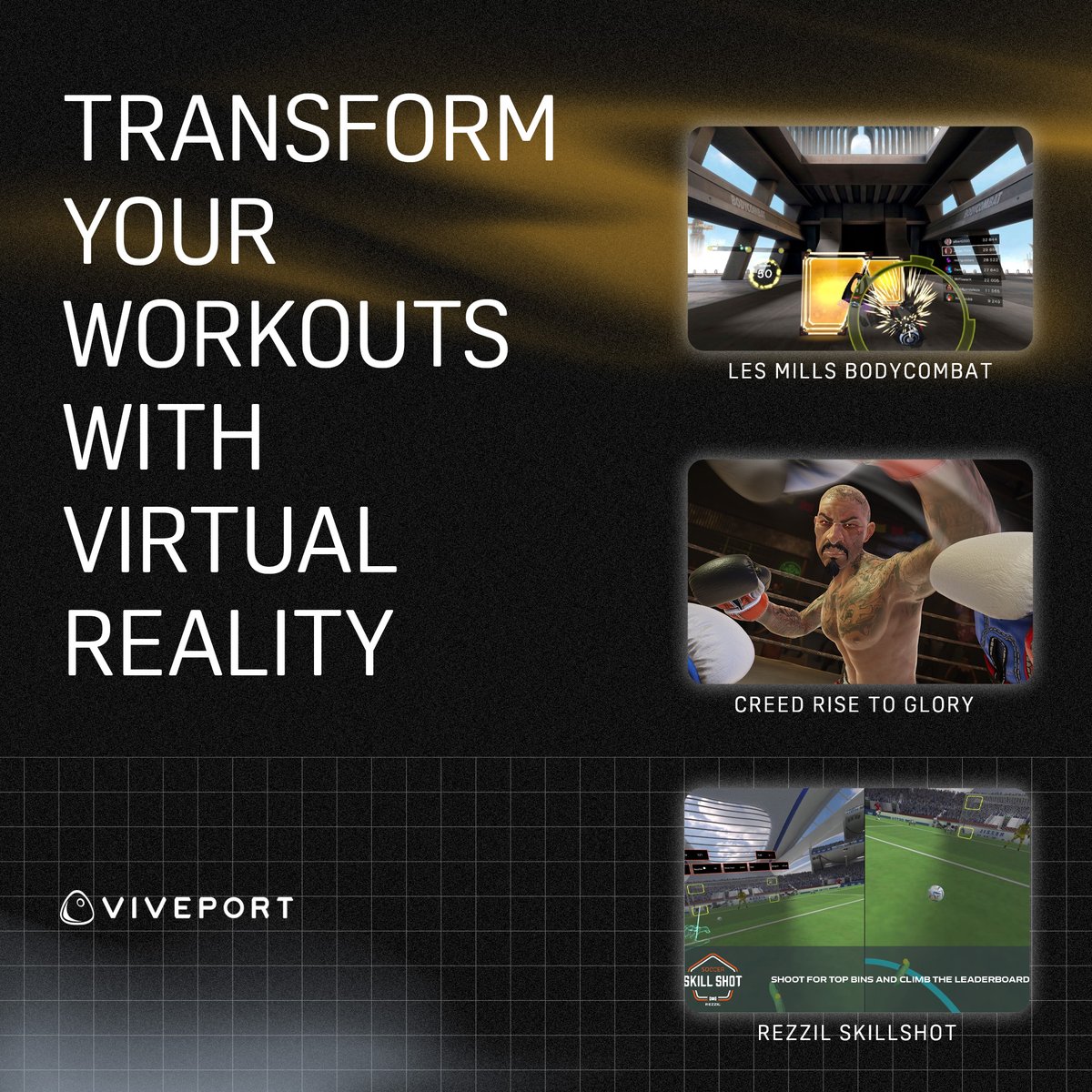 Ready to make your workouts feel like an adventure? 🙌 Go on an immersive journey that will leave you feeling exhilarated and empowered with these titles on VIVEPORT: htcvive.co/VPAGAX #Fitness #Movement #Workout #Boxing #Soccer