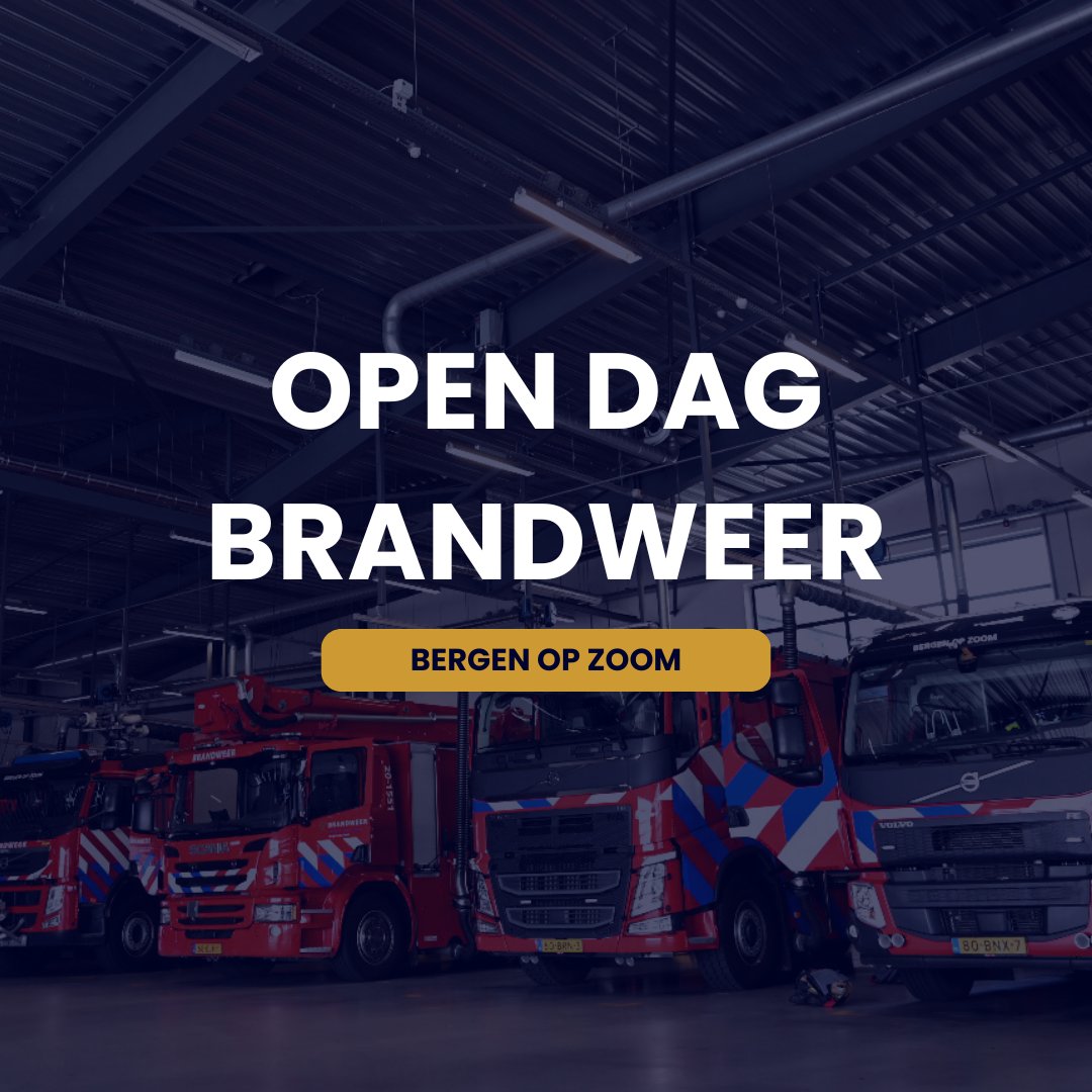 BrandweerMWB's tweet photo. 🚒 🔥 | Op zaterdag 29 juni vindt er een open dag plaats bij Brandweer Bergen op Zoom.

🕐 29 juni - 10:00 tot 16:00
🧯 Demonstraties om 11:00, 13:00, 14:00 en 15:00
🚲 Vanwege beperkte parkeergelegenheid vragen we je vriendelijk om te voet of met de fiets te komen. https://t.co/H1cZ6TLBWi