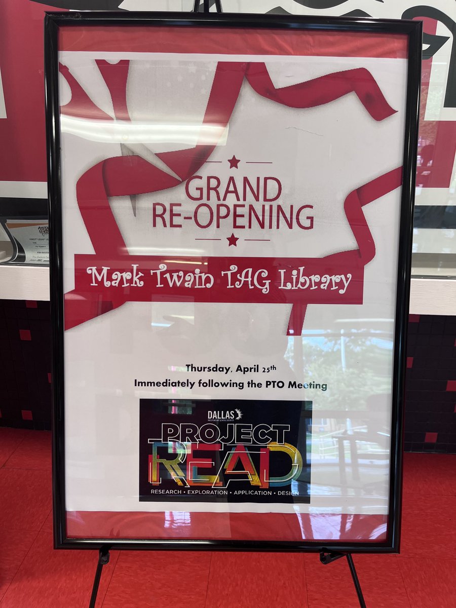 RambertPamela's tweet photo. ⁦@ProjectReadDISD⁩ ⁦@dallasschools⁩ ⁦@DISD_Libraries⁩ ⁦@MarkTwain_TAG⁩ https://t.co/H4drevU2dl