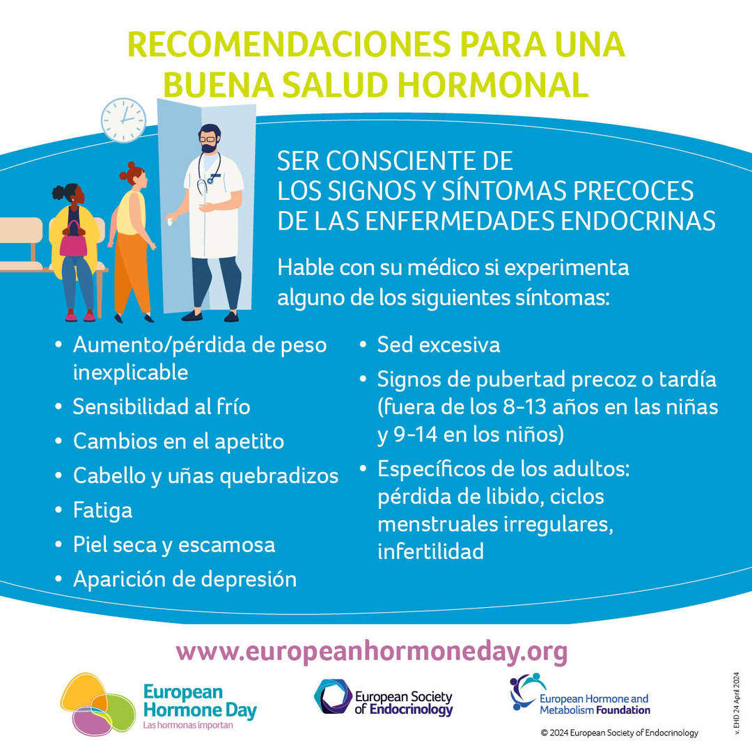 sociedadSEEN's tweet photo. 🙌 24A #DíaEuropeodelasHormonas @SociedadSEEN con la @Sociedad Europea de Endocrinología 👉 tomar conciencia de las #enfermedades #endocrinas nos ayudan a una detección precoz
Porque... .#LasHormonasimportan, y mucho. #BecauseHormonesMatter 👁🗨 https://t.co/Ye1dpRLPy6 https://t.co/kQvEH8B87i