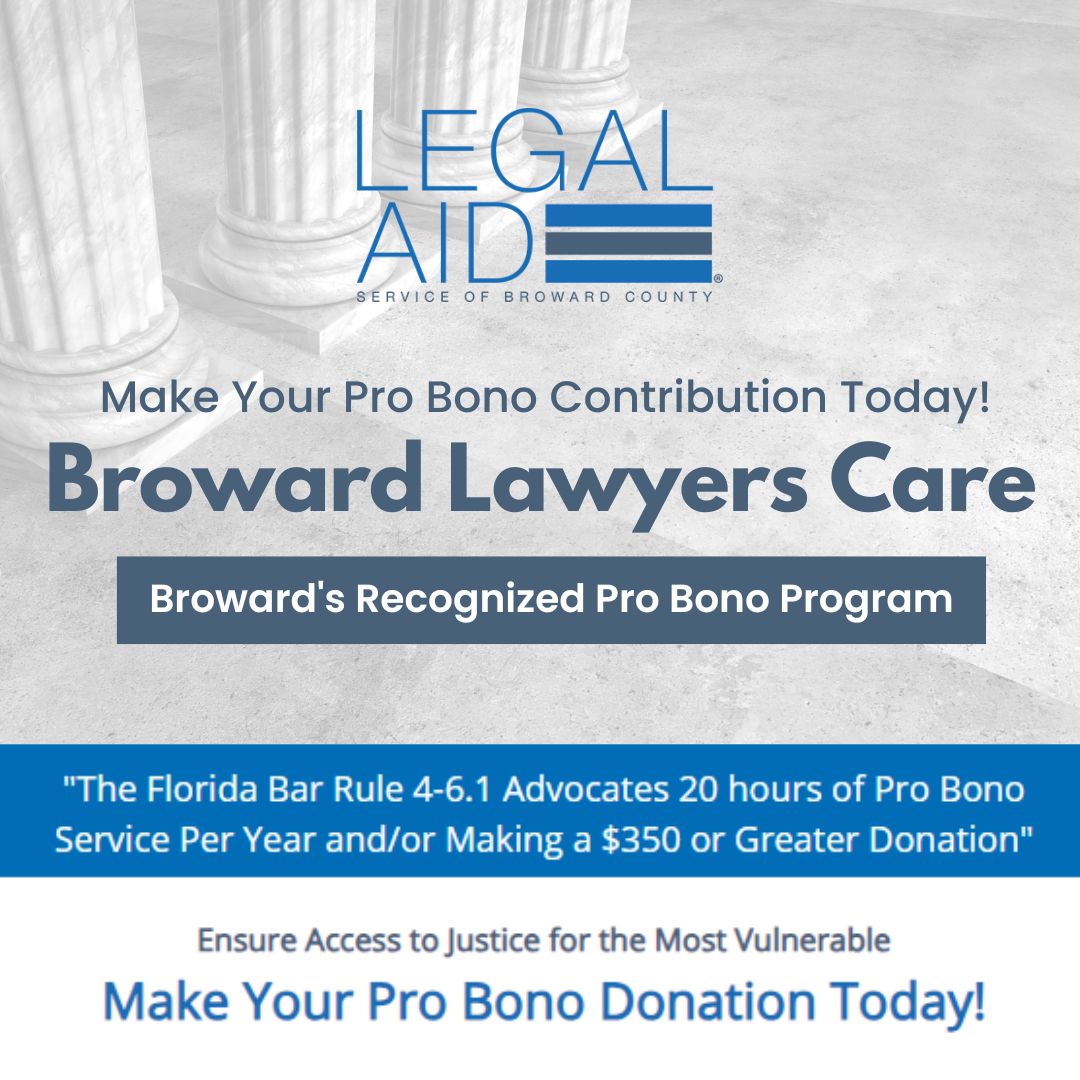Make your pro bono contribution now!
It's fast, easy, and secure.

- Donate: ow.ly/vqI150Rn9p1

#LegalAid #MakeADifference #VolunteerToday #JusticeForAll