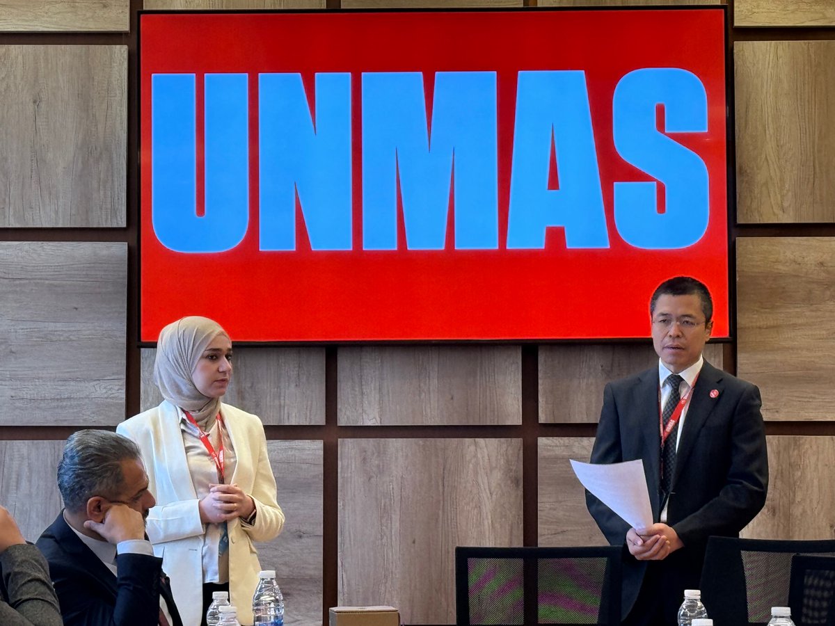 UNMAS's tweet image. UNMAS Iraq partners @IHSCOIRAQ and @TheHALOTrust organized a workshop for mine action localization to ensure sustainable mine action in #Iraq. UNMAS Iraq welcomes the initiative and will continue to support national mine action operators.
#MineAction #ProtectAndBuild