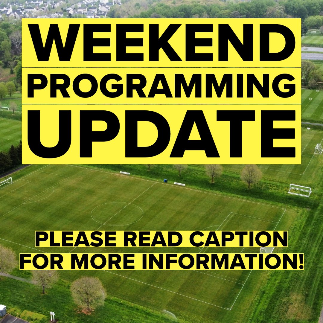 MDSoccerPlex's tweet photo. The Plex will be VERY busy this weekend! As such, parking will be extremely limited. We ask you to allow extra time to get to your field, follow all signs for overflow parking, and be extremely careful while driving throughout the park! Thank you for your understanding! https://t.co/PTprBsj1h4