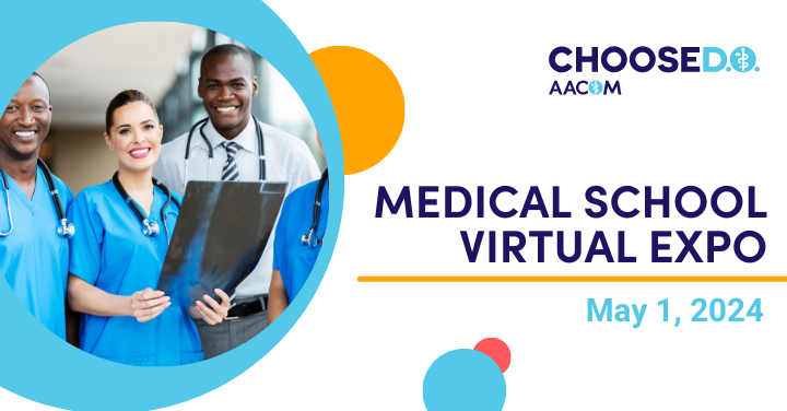 Calling candidates interested in applying to medical school! Register for the 5/1 AACOM Choose DO virtual expo to meet with Colleges of Osteopathic Medicine nationwide to learn about becoming a physician. bit.ly/4ad9RdK
#AACOM #osteopathicmedicine #careereco #medschool