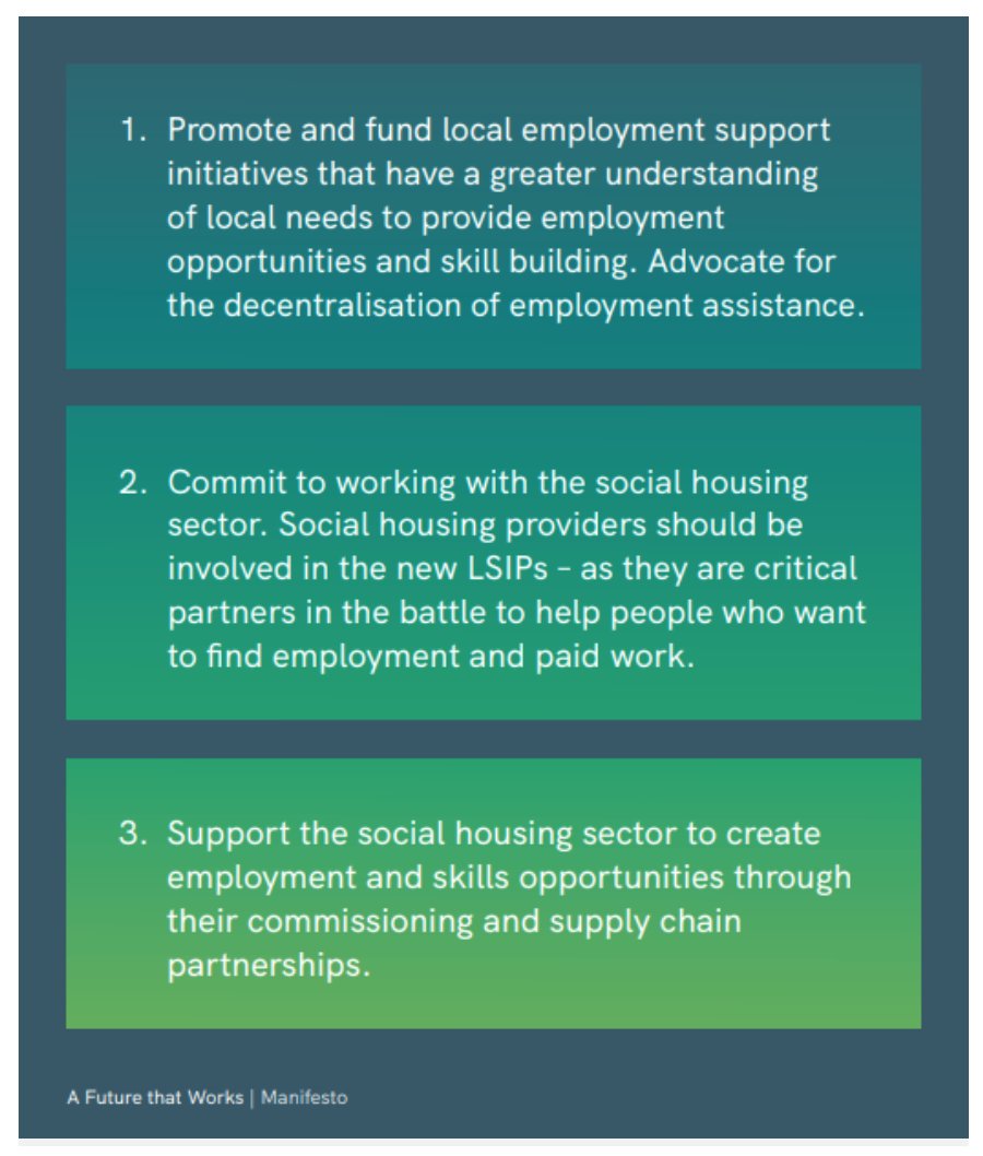 CsthatWork's tweet photo. The second campaign ask in our #FuturethatWorks manifesto calls on the next government, local authorities and the social housing sector to work in lock-step to make local employment support reach more economically inactive people. 🔒

https://t.co/RljrqhpxK6

#FuturethatWorks https://t.co/AiSdzFaNXK