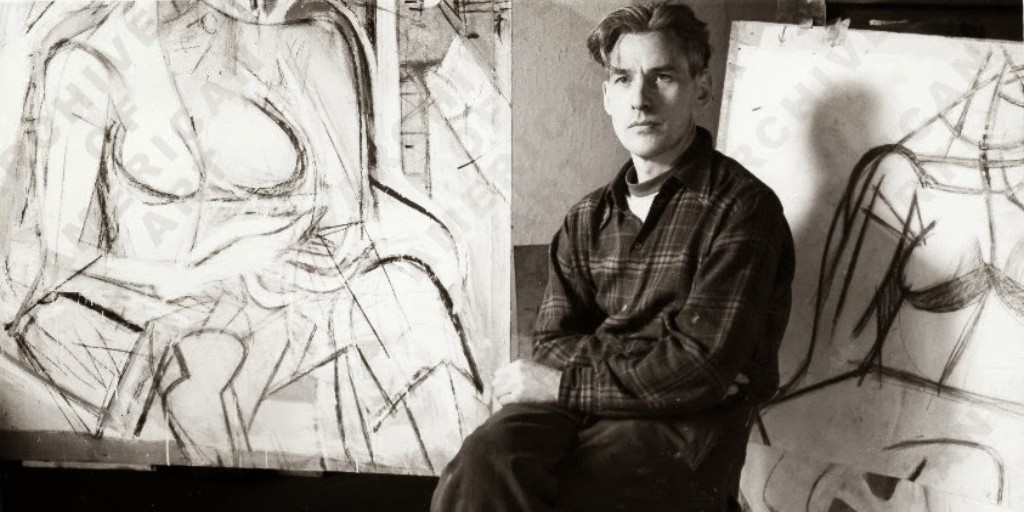 OmerTirocheArt's tweet photo. Today, we're celebrating #𝗪𝗶𝗹𝗹𝗲𝗺𝗱𝗲𝗞𝗼𝗼𝗻𝗶𝗻𝗴, born on this day in 1904!

To inquire about works by #deKooning, please contact info@tiroche.com.
_____
📸: Willem de Kooning in his Fourth Avenue studio, 1946. Photo by #HarryBowden

#abstractexpressionism #modernism https://t.co/jhezOjAv4P