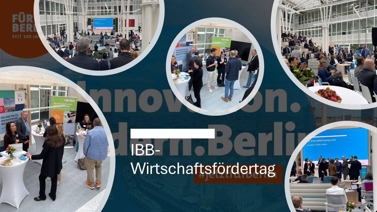 #Wirtschaft trifft #Transformation auf dem Wirtschaftsfördertag 2024 im Atrium der @PR_ibb mit Fokus #Klimaneutralität, #Energiewende und #Nachhaltigkeit! #Innovation.Fördern.#Berlin. wird von @BerlinPartner mit eigenem Stand für vertiefende Gespräche & Netzwerkeffekte…