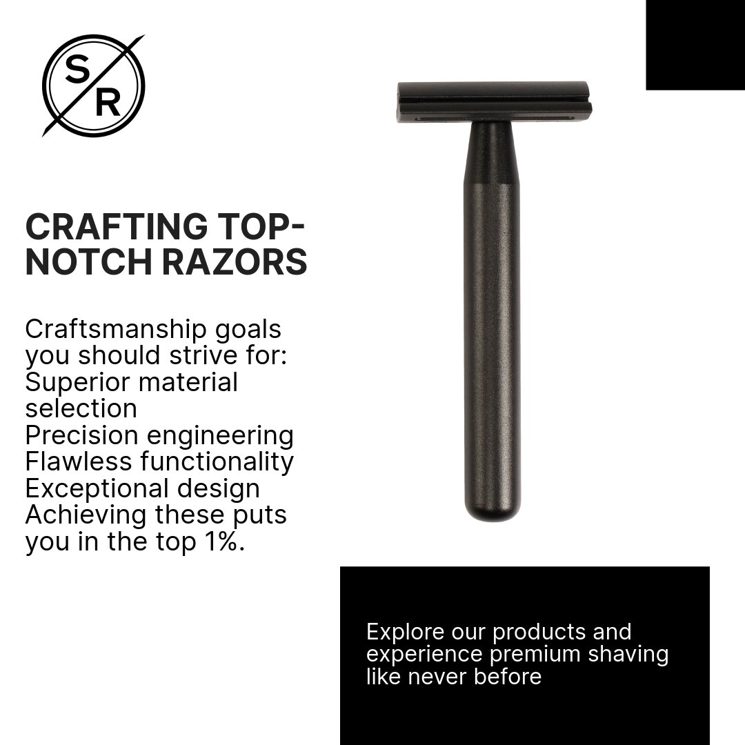 👌 Crafting safety razors isn't just about looks; it's about providing a stellar shave every time. 🪒 Explore our selection of Standard Razors and experience premium shaving like never before. 💫 #SafetyRazors #Craftsmanship #Shaving #standardrazors #happyshaving #aluminumrazors