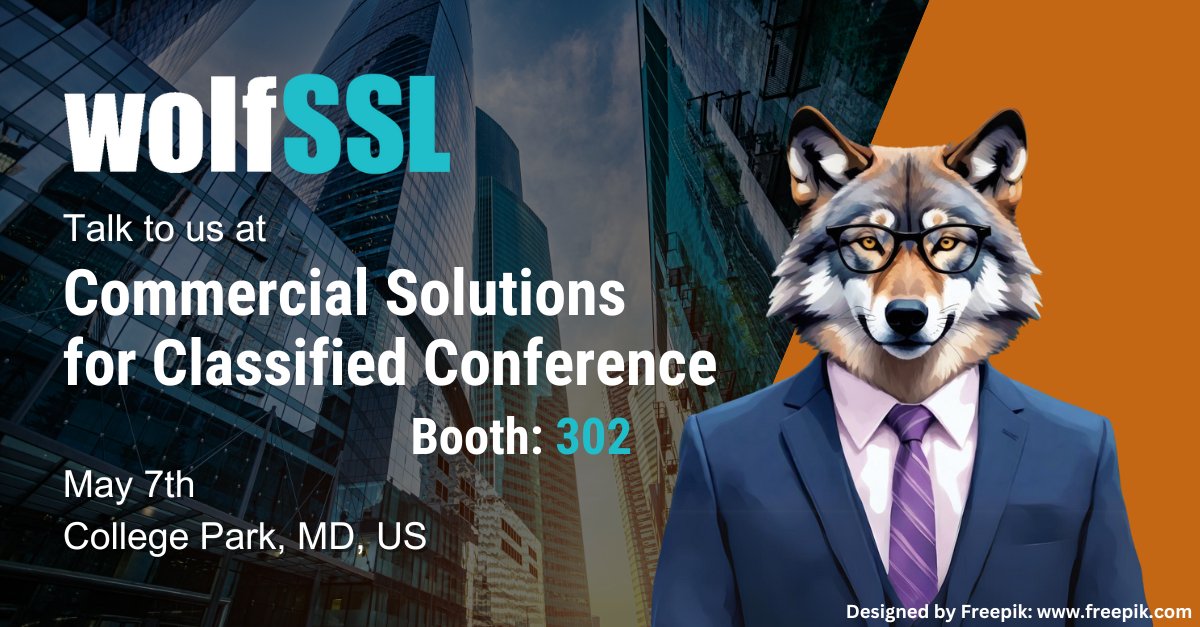 wolfSSL's tweet image. Excited to announce that wolfSSL is joining at #csfcconference in Maryland on 5/7! Visit booth 302 to explore wolfSSL cutting-edge solutions. Learn more about #FIPS 140-3, #CNSA 2.0 support and much more! 

Join us!
certinfosec.org
@CertInfoSec #csfc