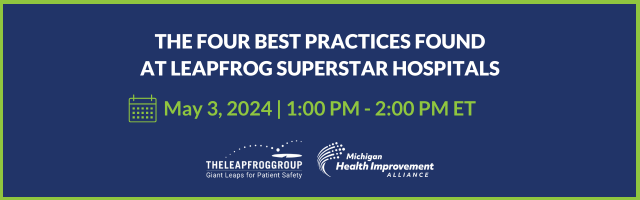 On this webinar, leaders at MiHIA will share four best practices based on the shared learnings from a collaboration formed between high performing hospitals and a team of regional safety and quality experts. ow.ly/fH3U50RfkR8