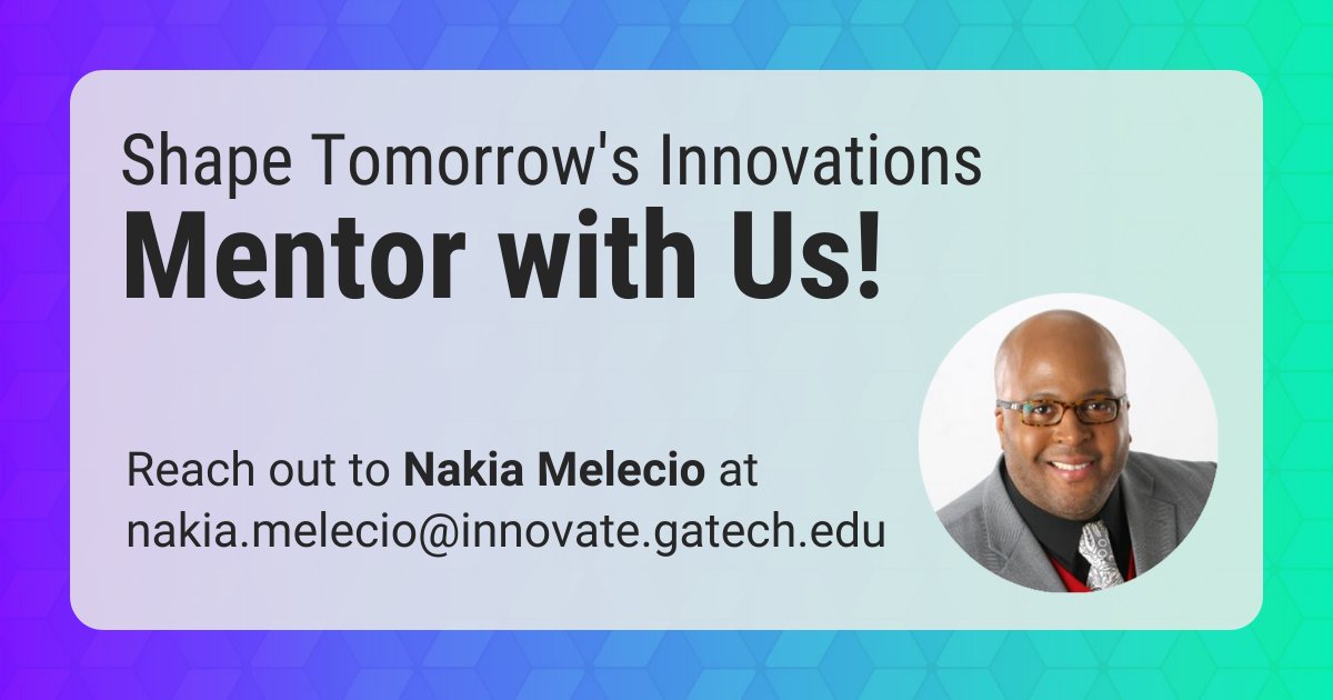 🌐 Shape Tomorrow's Innovations - Mentor with us & inspire the next wave of entrepreneurs, connect with a vibrant community, and contribute to the future of Open Science. 🌍 Reach out to Nakia Melecio at nakia.melecio@innovate.gatech.edu. #MentorshipJourney #JoinOurNetwork