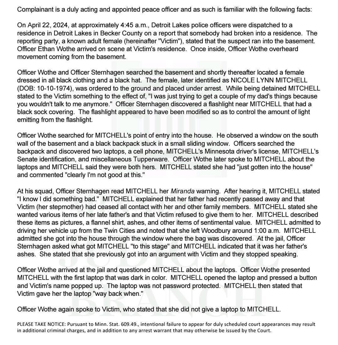 Soddus_Maximus's tweet photo. @EricChalouxKSTP @KSTP What she told police seems to differ greatly from what she’s telling the public https://t.co/wXATYCZRHn