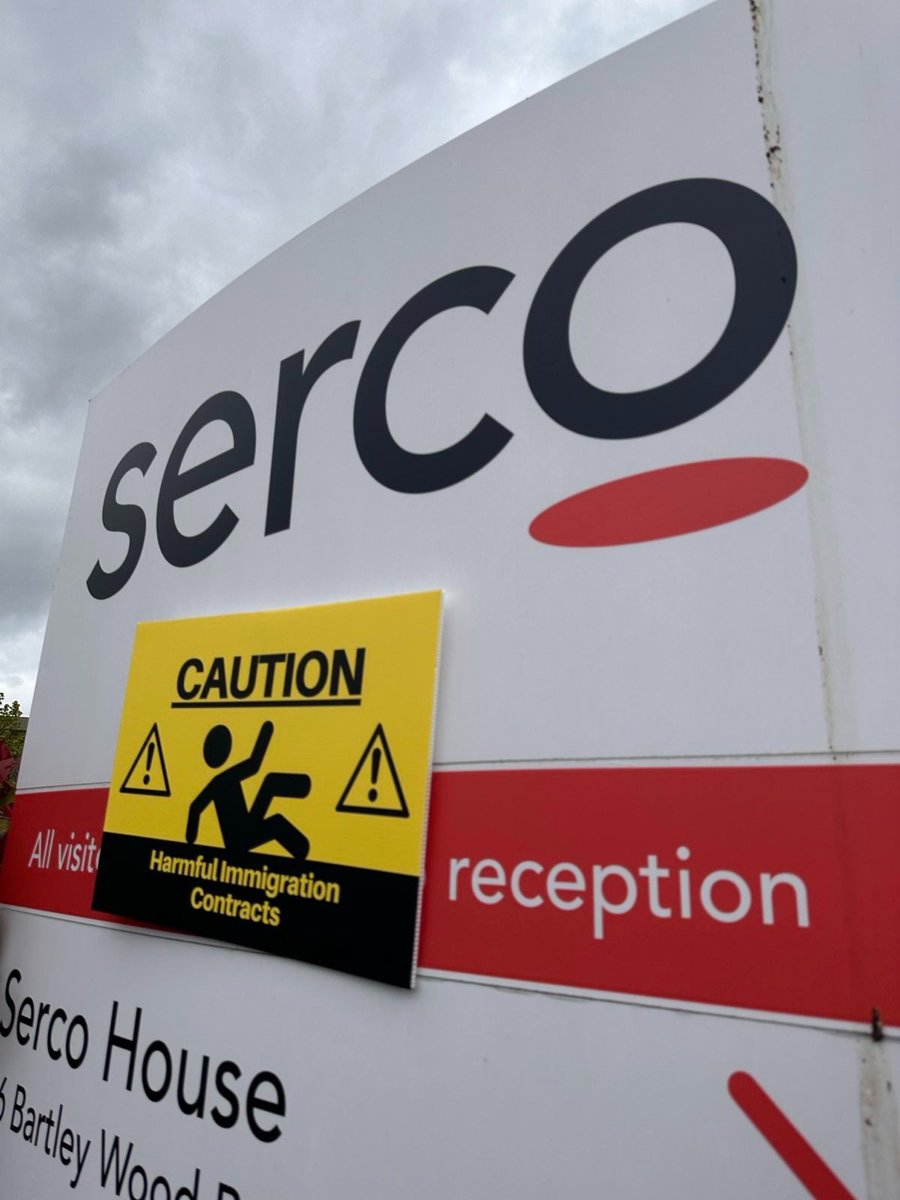 We showed up to Serco’s AGM today to deliver a clear message: shareholders, show up! It’s time for Serco to stop profiting from cruel hostile environment policies. #SercoAndProud? shareholdersshowup.org