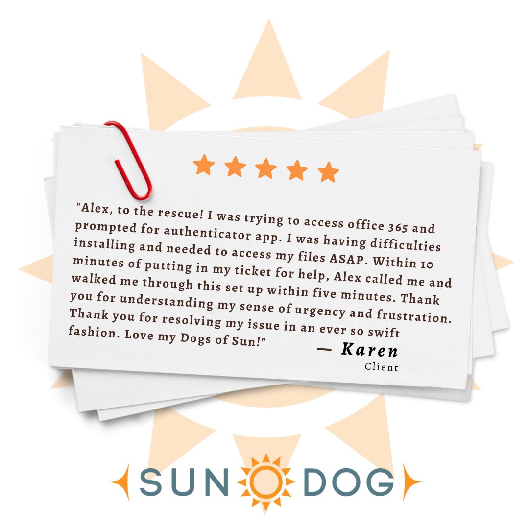The Sundog team is always here to help! Thank you, Karen. 

#clientfeedback #testimonials