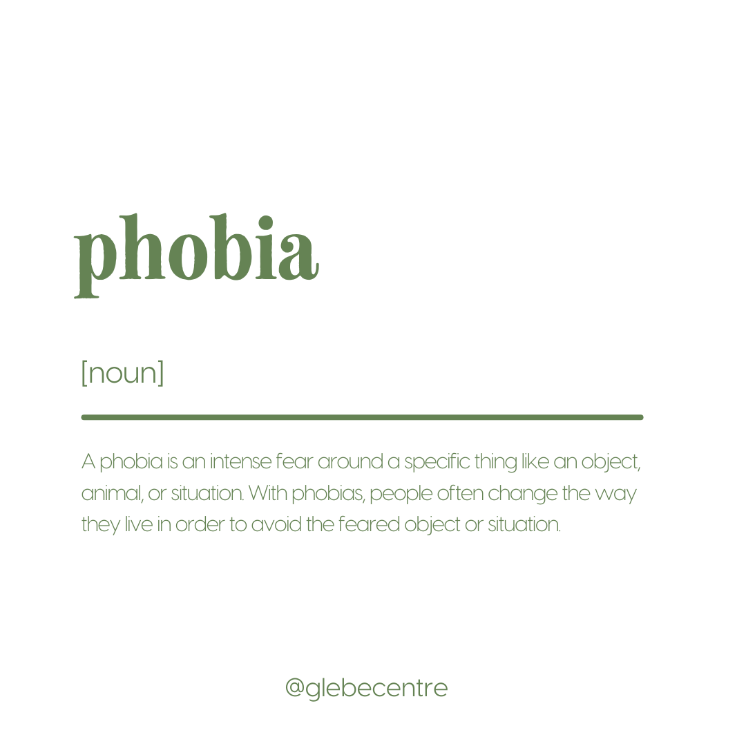 Glebe_Centre's tweet photo. This week's #glebedefinition is Phobia 📖🌿🤍

Please note all #glebedefinitions are limited descriptions for educational purposes, and diagnosis is always based on the context of the individual involved. Diagnosis can only be obtained through a qualified practitioner. https://t.co/ZvBTGeWhq3
