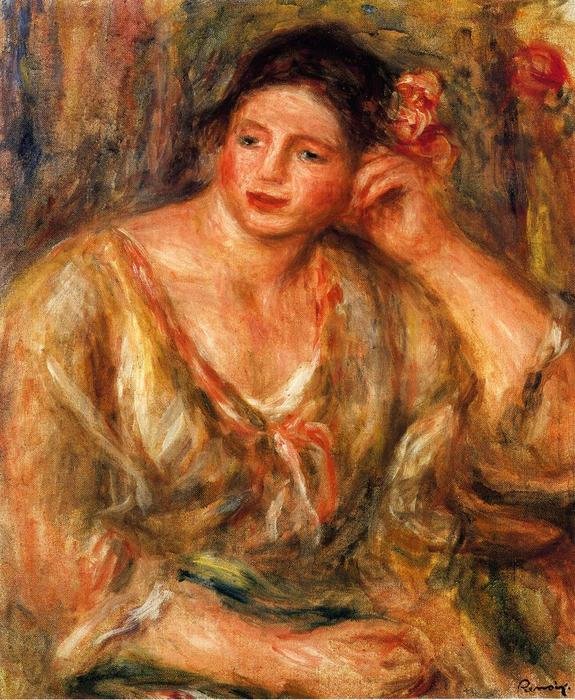 #WantedWednesday 'Madeleine Leaning on her Elbow with Flowers in her Hair' by Pierre-Auguste Renoir, 1918. The painting was stolen during an armed robbery from a private residence in Houston, Texas on September 8th 2011. #OGC #artdetective #artcrime #arttheft #stolenpainting