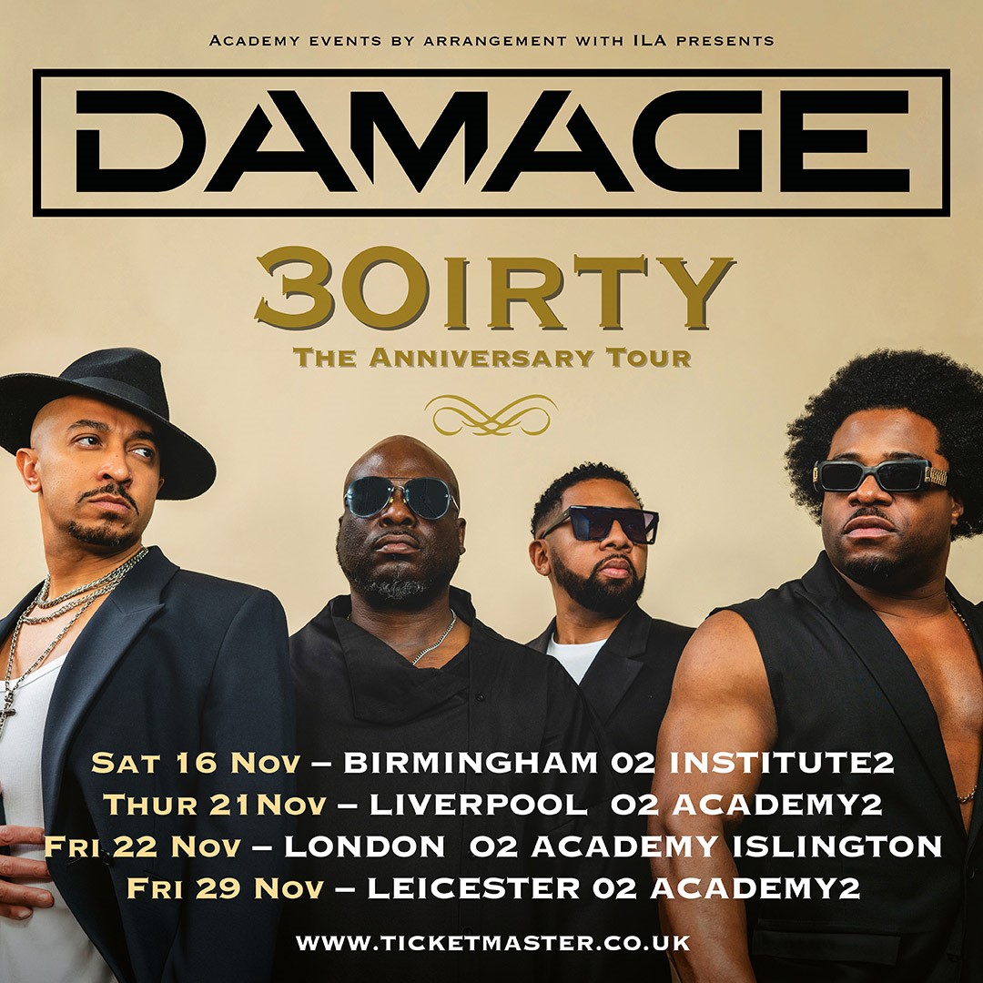 In 1997, British band #Damage released their debut album 'Forever' followed up by 'Since You’ve Been Gone' 🙌 📆 Sat 16 Nov @O2InstituteBham 📆 Thu 21 Nov @O2AcademyLpool 📆 Fri 22 Nov @O2AcademyIsl 📆 Fri 29 Nov @O2AcademyLeic 🎟️ Find tickets 👉 amg-venues.com/seSz50R7jZv