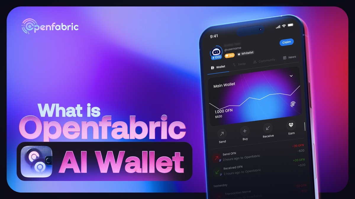 What is Openfabric Ai wallet?🤔 Pioneer wallet, asset management, and digital assistant putting Al superpowers in every pocket. Features of AI wallet 💳: • Community engagement and collaboration • Digital assets management reinvented * Identity management simplified • AI…