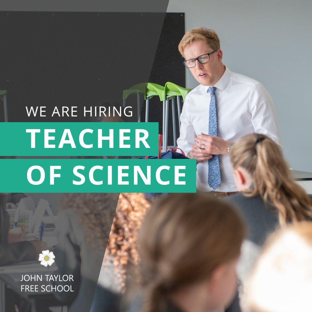 We are recruiting! Experienced #science teachers or ECTs are welcome to apply. #flexibleworking #coaching #researchinformed <a href="/jtfreeschool/">JT Free School</a> will support you whatever stage you are at with your career! Get in touch for a tour or if you have Qs
