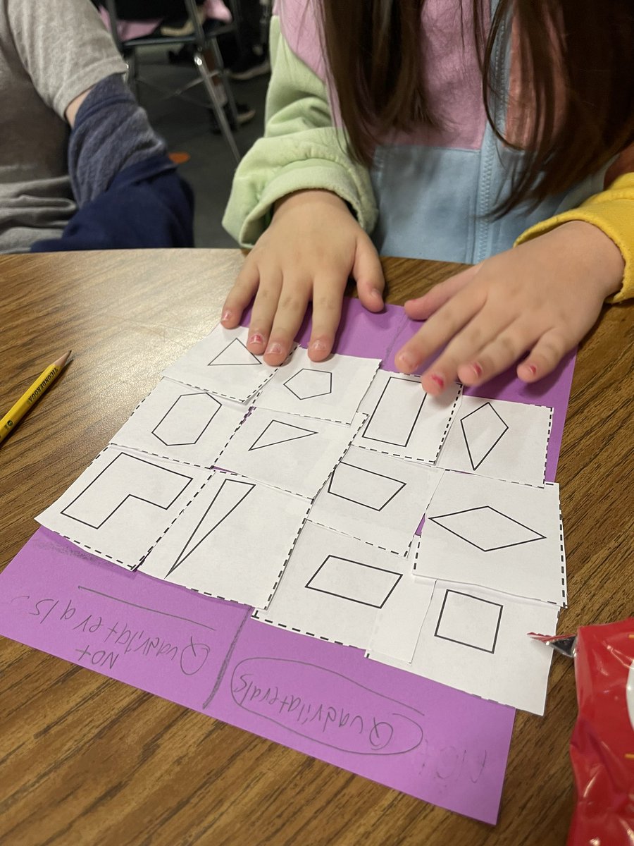 GHamilton1111's tweet photo. Working on sorting shapes by attribute. The kids came up with so many smart ways to categorize and classify the shapes.
#5thgrade #perryharrison #onechatham #mathteacher #learningisawesome #handsonlearning https://t.co/eFUyxPrOCj