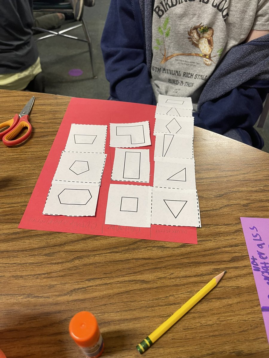 GHamilton1111's tweet photo. Working on sorting shapes by attribute. The kids came up with so many smart ways to categorize and classify the shapes.
#5thgrade #perryharrison #onechatham #mathteacher #learningisawesome #handsonlearning https://t.co/eFUyxPrOCj