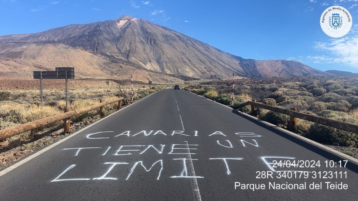 Canarias tendrá un límite, pero esto lo rebasa. 

La reivindicación y las demandas no pueden transformarse en vandalismo ni atentar contra los bienes públicos y, especialmente, contra nuestro paisaje y nuestros espacios naturales. 

El Parque Nacional del Teide es Patrimonio de…