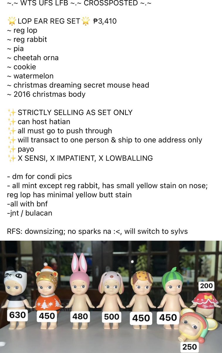 my last bentables 🥲 pls adopt them na 😫

🏷️ wts lfb ufs sonny angel ph reg lop rabbit pia