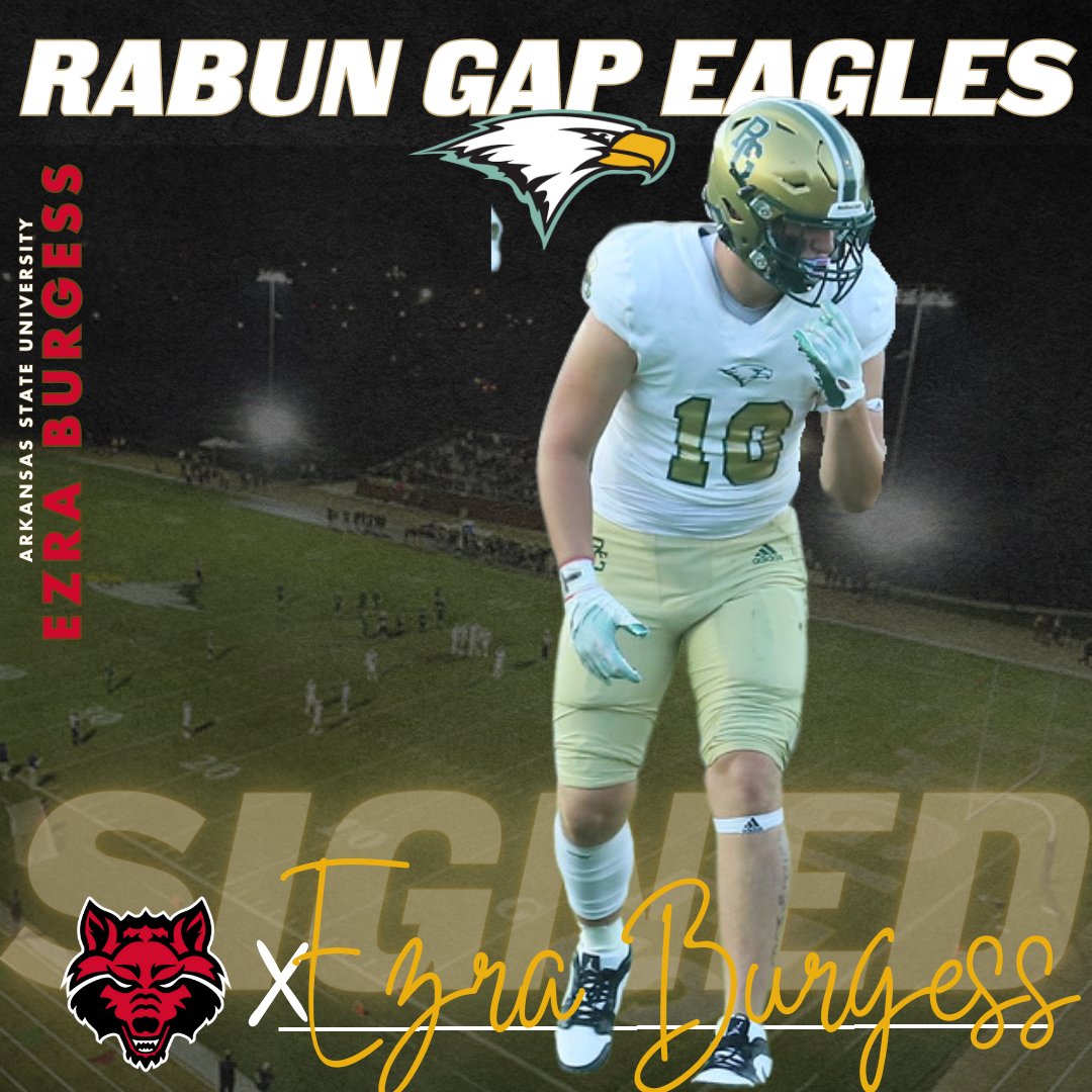 Congratulations to Ezra on his commitment to Arkansas State University. He joins an unprecedented signing class at Rabun Gap this spring! #LeadTheWay #SigningDay #ClassOf2024