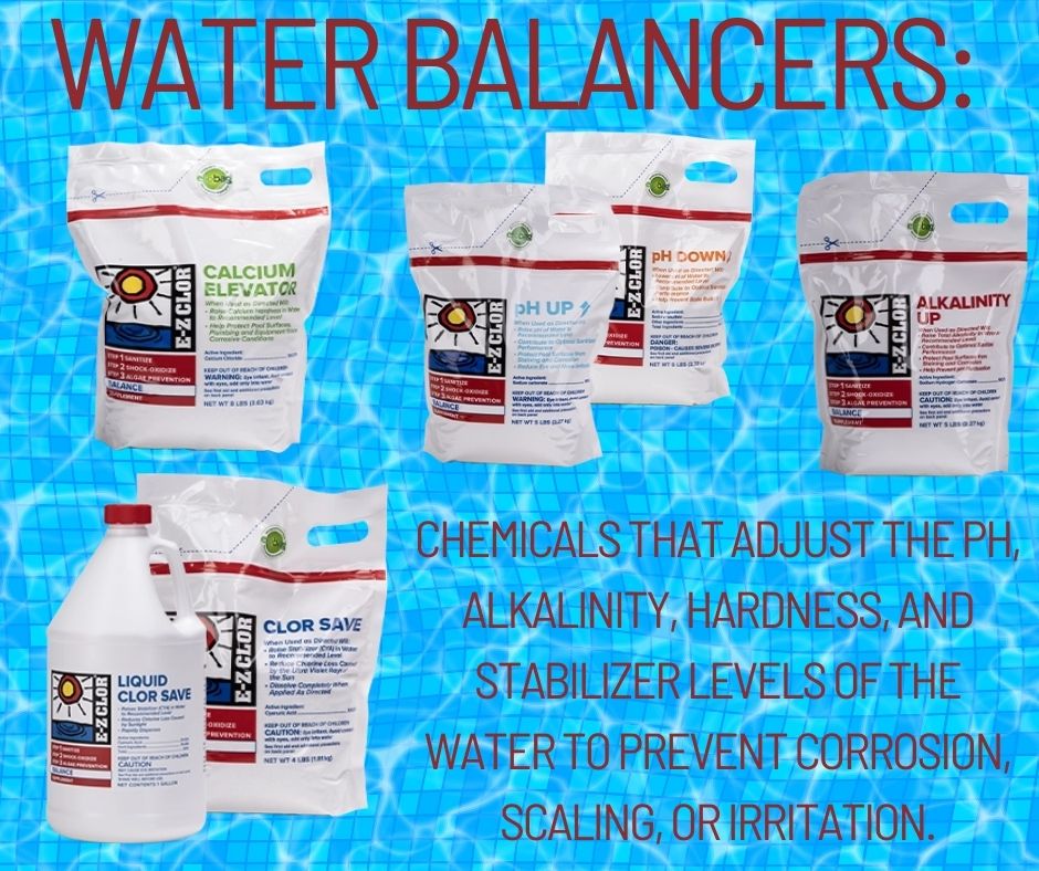 Lesson 2: Pool Balancers - Ever feel like your pool's water is more mood swing than swimming bliss? Time to introduce it to the pool water balancers! Because no one likes a diva pool. 😜 #BalancingAct #SwimZen #PoolSchool