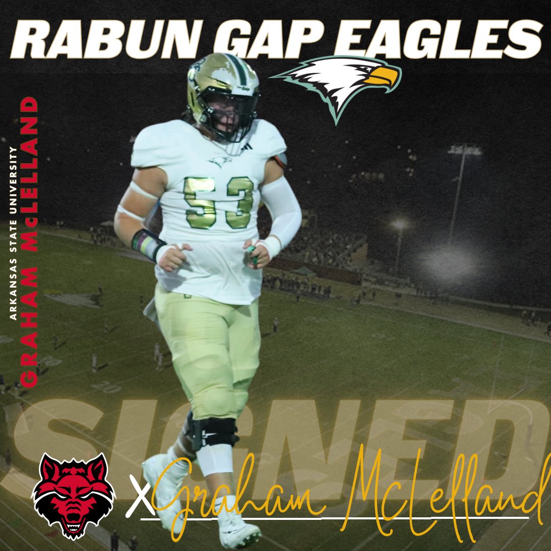 Congratulations to Graham on his commitment to Arkansas State University. He joins an unprecedented signing class at Rabun Gap this spring! #LeadTheWay #SigningDay #ClassOf2024