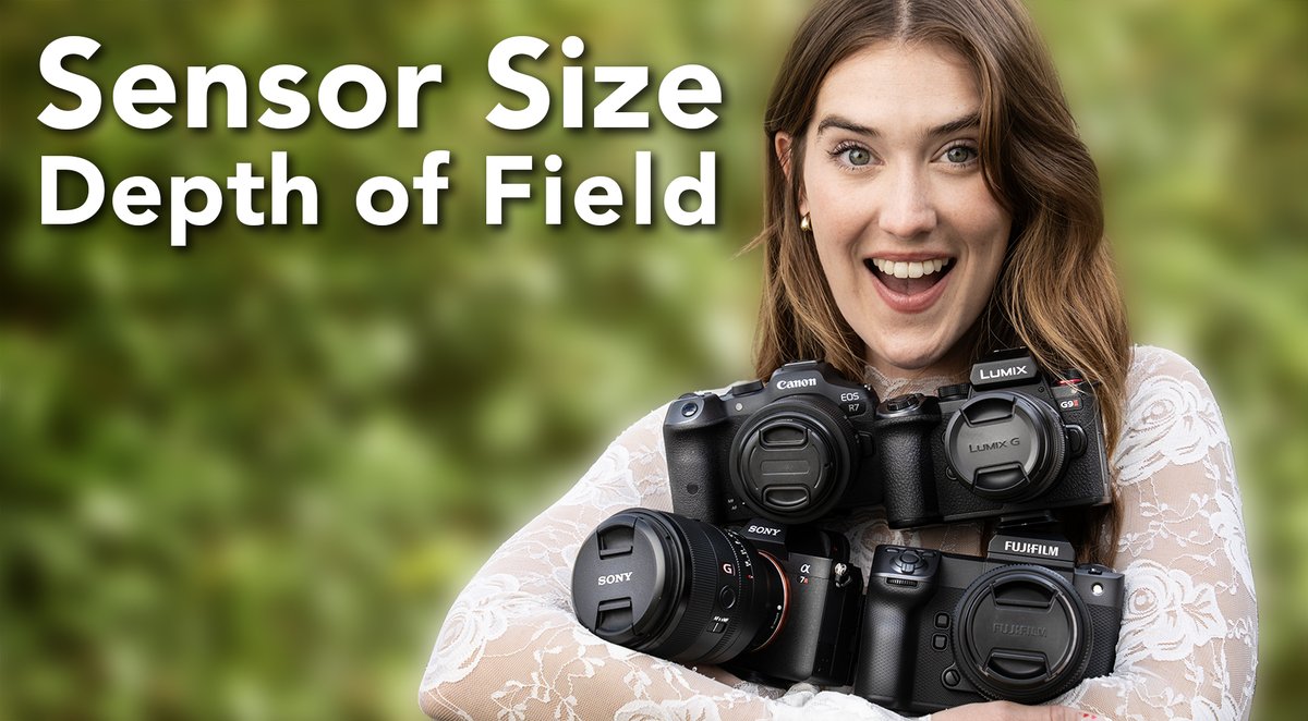 NEW VIDEO! How Depth Of Field Changes With Sensor Size - Camera Comparison, Panasonic G9 II, Canon R7, Sony a7R V and Fujifilm GFX100 II. Micro 4/3rds, APS-C, Full Frame and Medium Format. youtu.be/DnbIi6kNw3A #SensorSize #DepthOfField @Lumix @Canon @Sony @Fujifilm