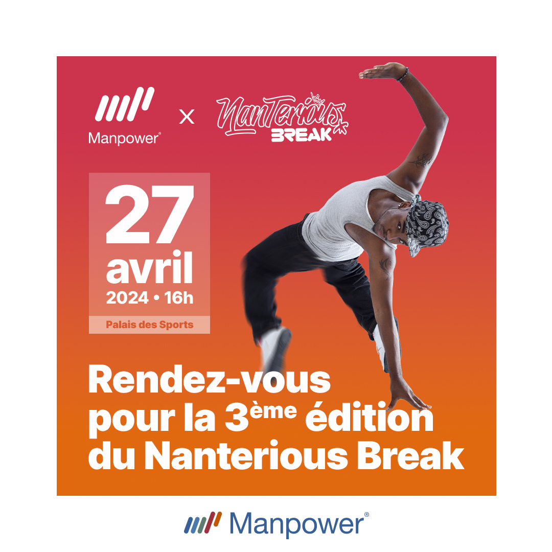 Le #NanteriousBreak, c'est enfin samedi 💃 Cette année encore, nos équipes sont partenaires de la Mairie de Nanterre et son Association HomeProd, à l'occasion de l'édition 2024 du battle international de Breakdance 💪 RDV ce 27 avril pour une compétition exceptionnelle !