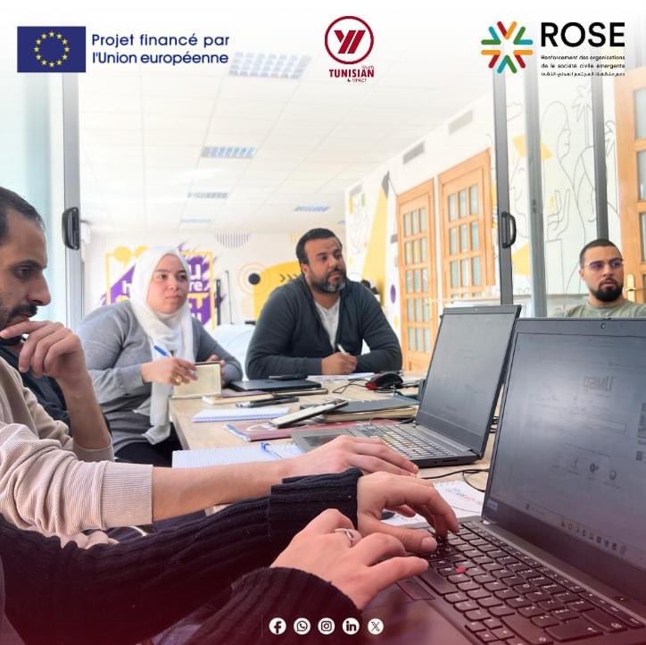 ImpactTunisian's tweet image. Dans le cadre du projet ROSE financé par l'Union européenne 🇪🇺, notre association a organisé une formation pour améliorer nos procédures et diversifier nos sources de revenus. Merci à M. Ahmed Guidara et à tous les participants pour leur engagement. 👏

#ROSE #UETunisie #TYI