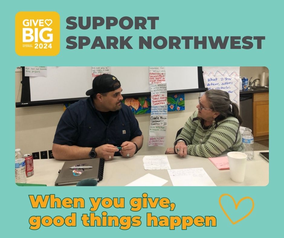 Did you know that you can help make good things happen? Please support Spark Northwest with an early #GiveBig donation here: ow.ly/8k2H50RmWA5
#WAGives #JustTransition #CommunityResilience