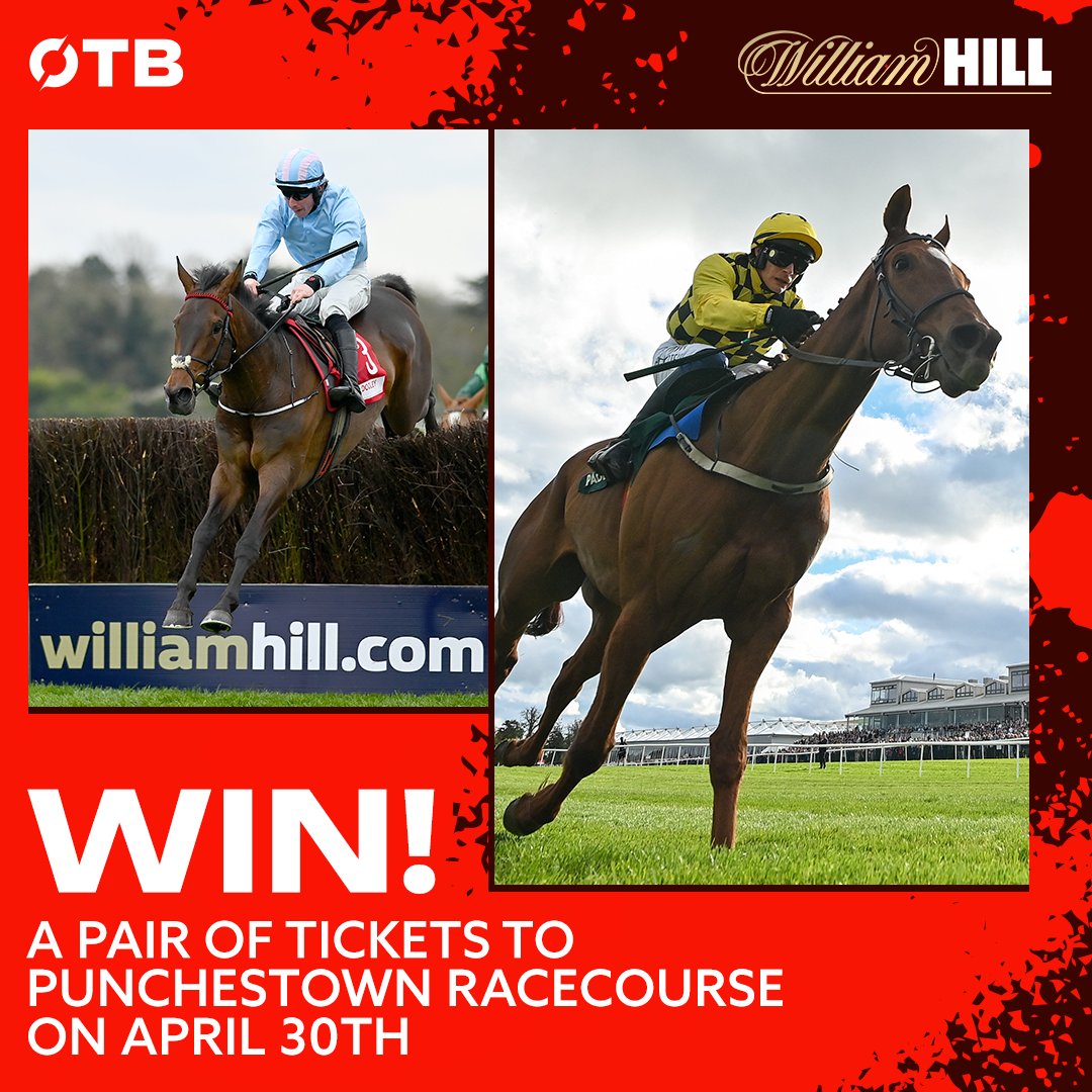 🚨Competition Time 🚨

For your chance to win 2 x free tickets to Punchestown on Tuesday April 30th... like and retweet this post!

With thanks to <a href="/williamhillire/">William Hill Ireland</a> !

#Punchestown #PunchestownFestival