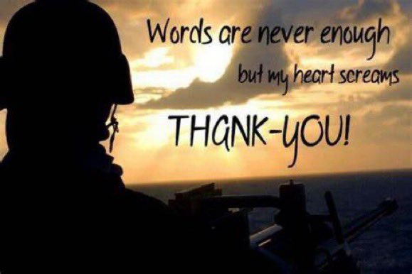 Thank & support our Military & Veterans🇺🇸 They have sacrificed so much for all of us. They do so without any expectation of something in return. Remember a lot have paid for our freedoms with their lives & many suffer hidden wounds. Warriors & Heroes.