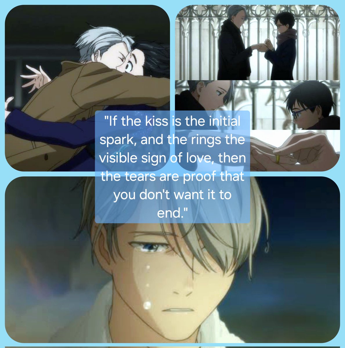 Words are not mine, but can't find the person to give the credits.
#YuriOnIce 
#ユーリオンアイス
#ユーリOnIce
#WeLoveKuboMitsurou
#これを見た人はＹＯＩ関連画像を上げる