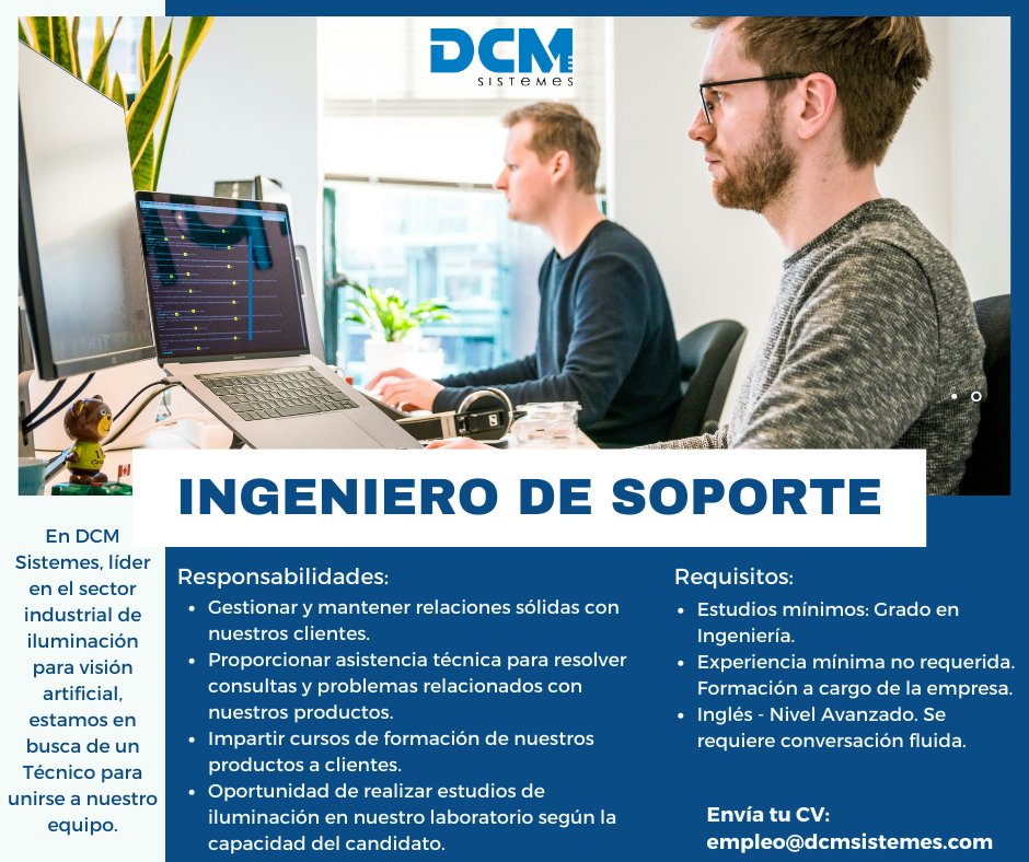 DCMSistemes's tweet photo. ¡Te estamos buscando! https://t.co/Ly65ODS9DS