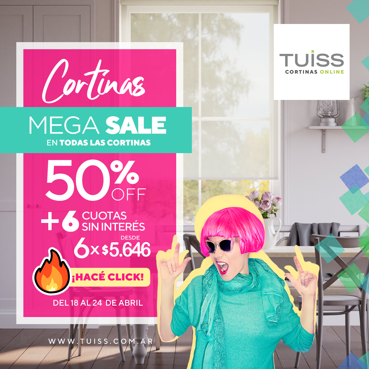 🚨 ¡ATENCIÓN ARGENTINA: LIQUIDACIÓN MASIVA de Cortinas! 🚨
¡50% OFF EN TODO + 6 cuotas sin interés! 😱 Cortinas en cuotas desde $5.646.
🏃‍♀️ ¡APURATE - Solo por HOY! 👏 ¡Comprá YA antes de que se agoten! 👇
tuiss.com.ar