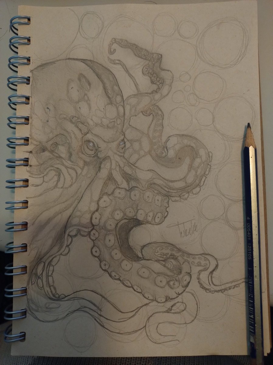 alejokcres's tweet photo. Ojalá pudiera terminar mis dibujos...
Y si, a mucho orgulloso y felicidad puedo decir... Puedo hacer círculos! Gracias ☺️
#octopus #draw #art #pencil #pulpo #dibujo #arte #tentacle #tentaculo https://t.co/tJUNgJxMoD