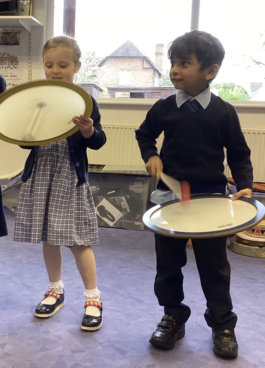 Reception <a href="/StMargaretsPrep/">St Margaret's Prep Calne</a> getting into character as they add sound effects to the story of the Three Billy Goats Gruff. Spot the angry trolls! #imagination #creativity