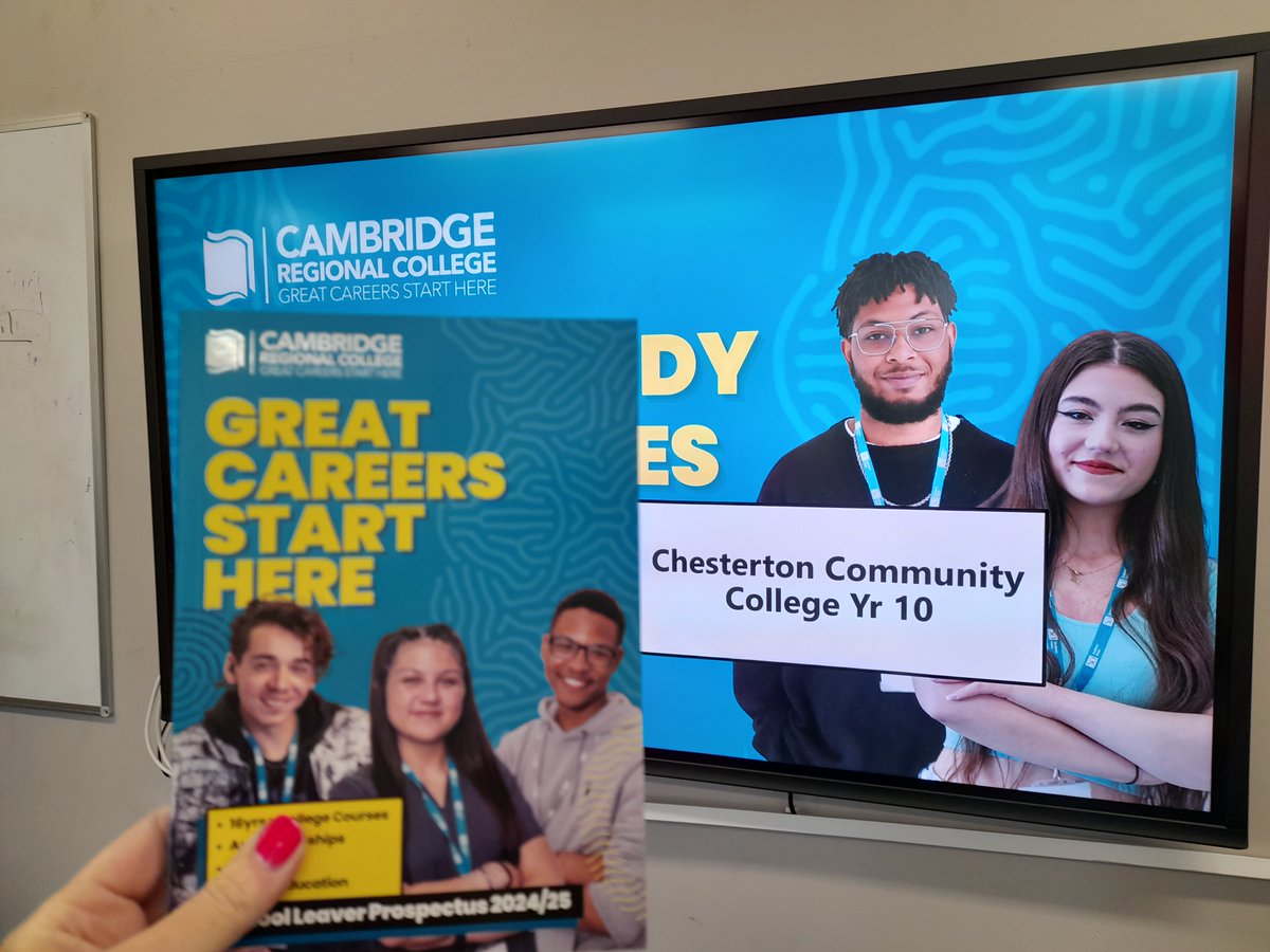 Our school liaison team have had a busy day joining @formthefuturecic @chesterton_community_college speaking with Yr 10's about their future learning journeys 😊#greatcareerstarthere