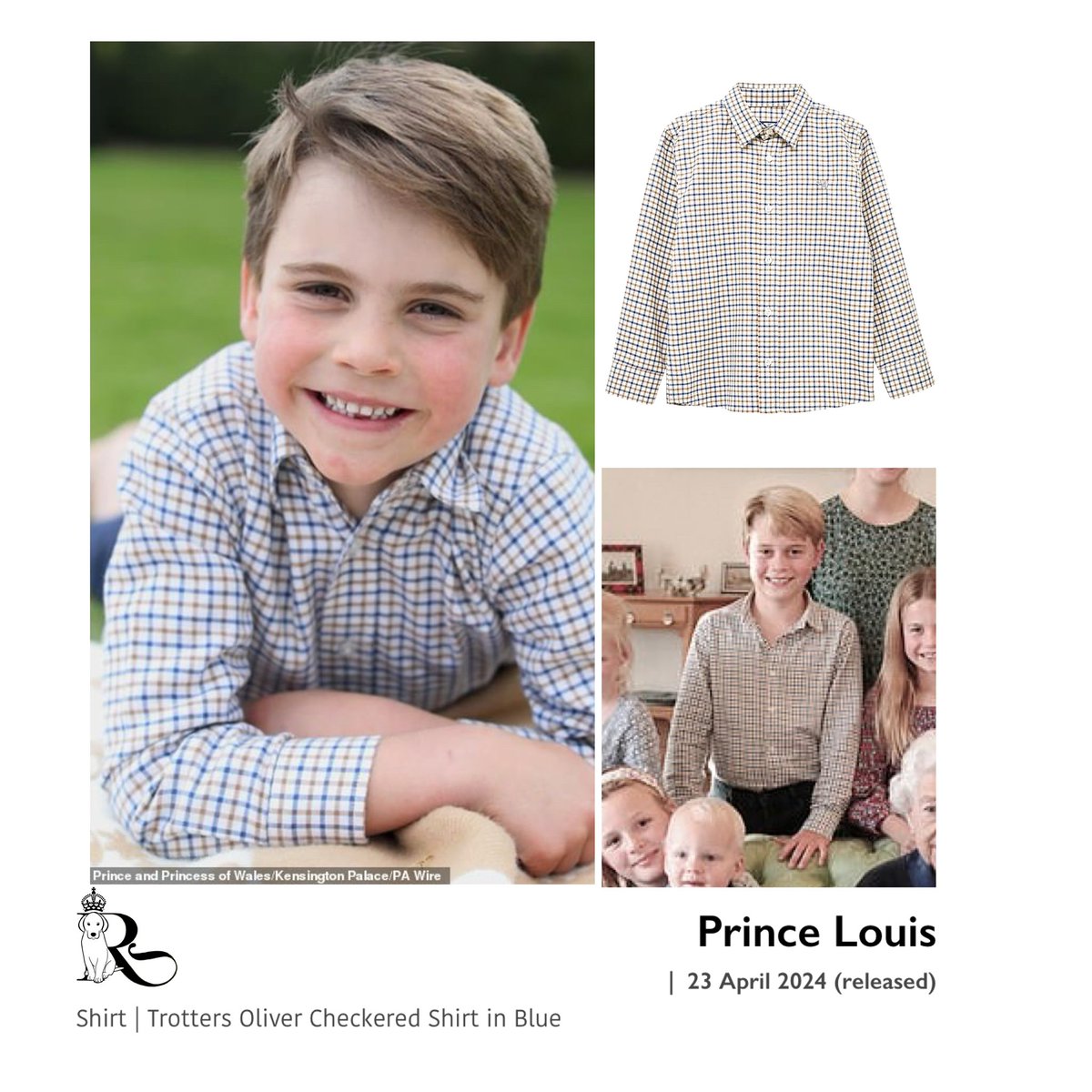 As many of us suspected and now confirmed by the Daily Mail; Prince Louis was wearing a had me down shirt from big brother George in his birthday portrait.