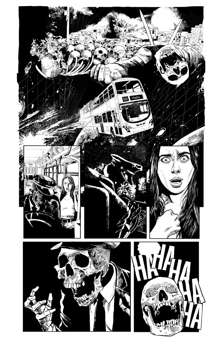 Don't think I ever shared this. My first attempt at the @2000AD @ThoughtBubbleUK artist competiton, I only managed this page though, still I quite like it.